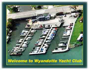 Aerial view of Wyandotte Yacht Club